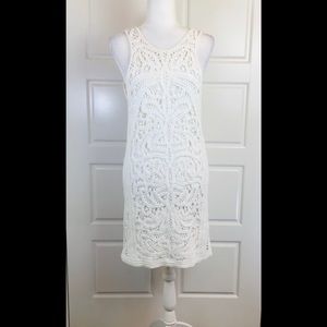 Endless Rose Crochet V-Back Mini Dress Sz M/L